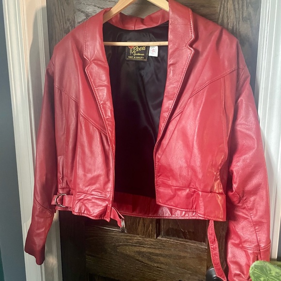 VTG Reed Red Leather Jacket-Stunning!!! - Picture 1 of 7